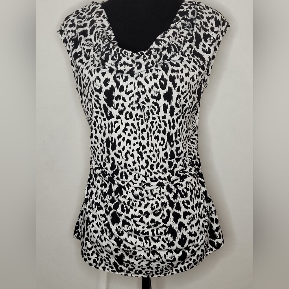 Chaus New York Leopard Print Top - Size M